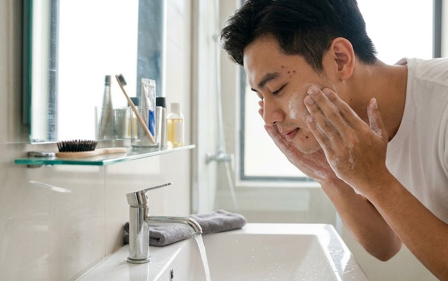 Các Bước Skincare Cho Nam Da Mụn